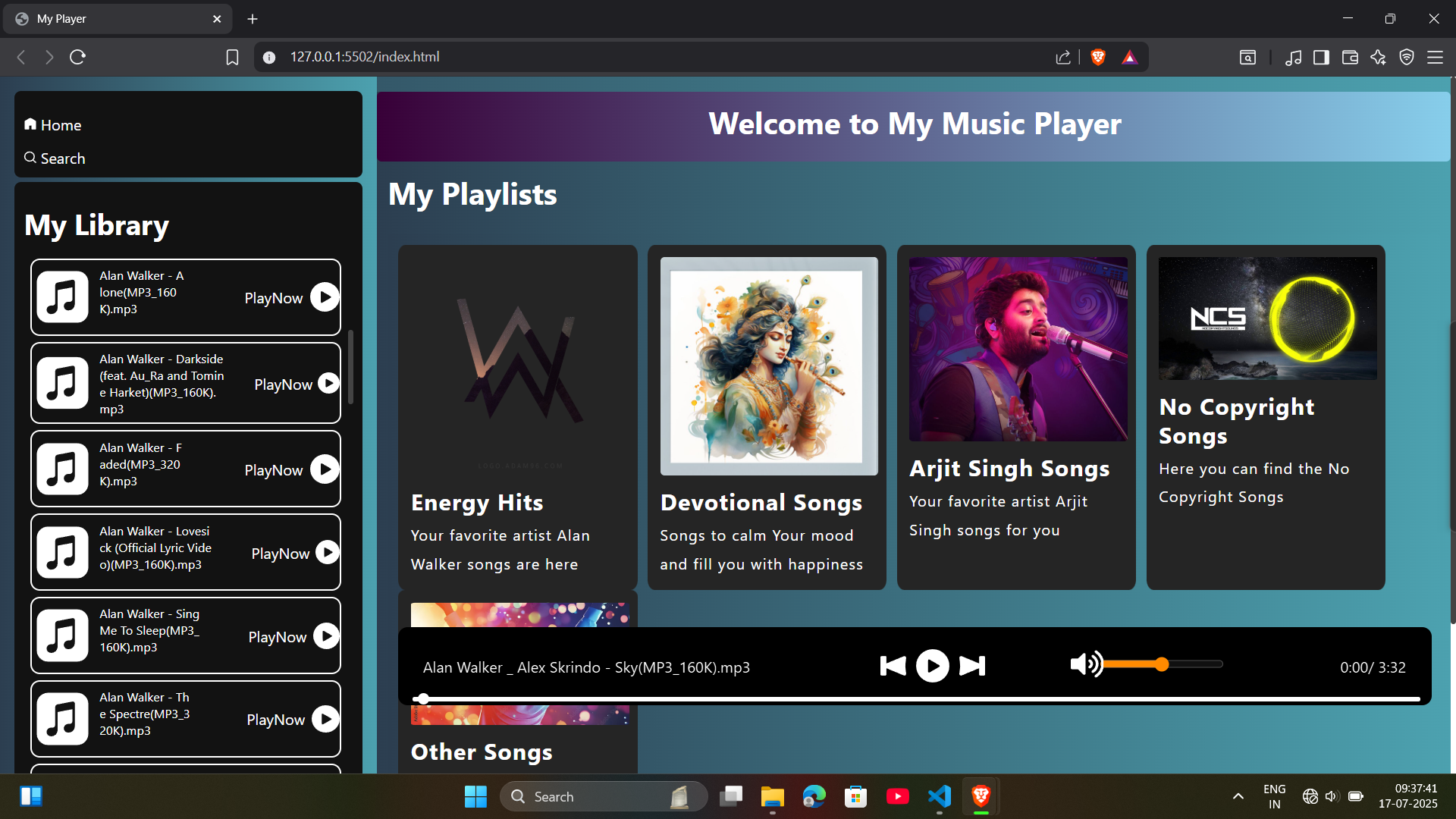 Music Player Project Thumbnail